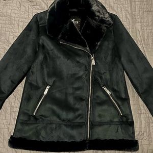 Winter faux biker jacket